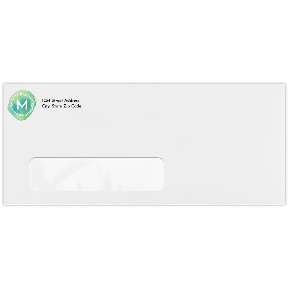 #10 peel and seal window envelope printed