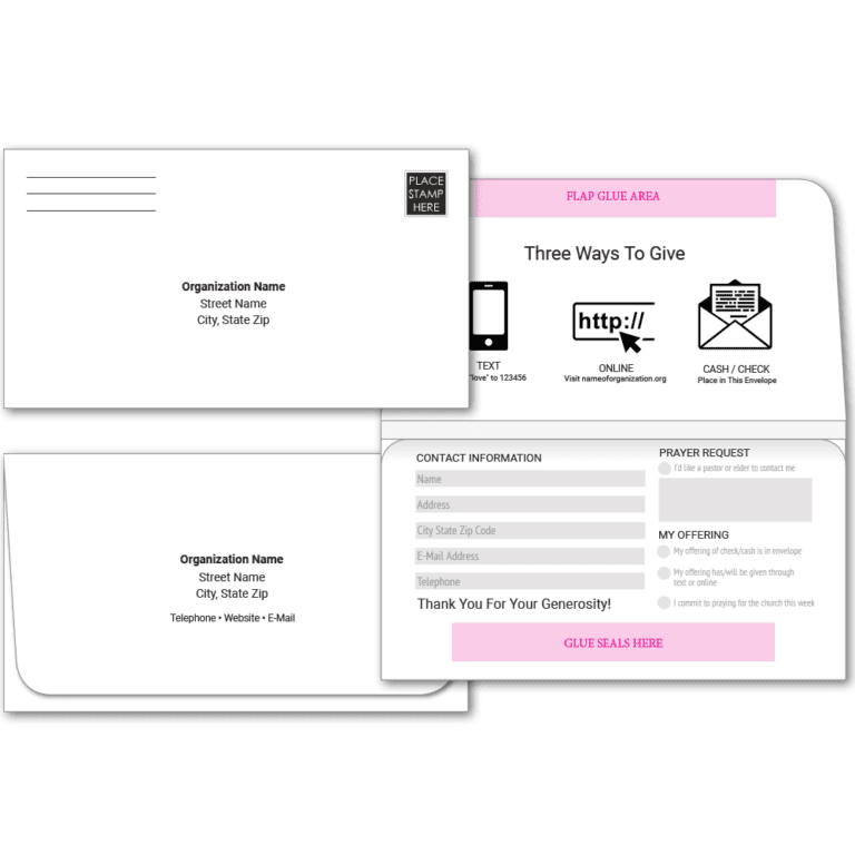 6 3 4 Remittance Envelope Template Indesign