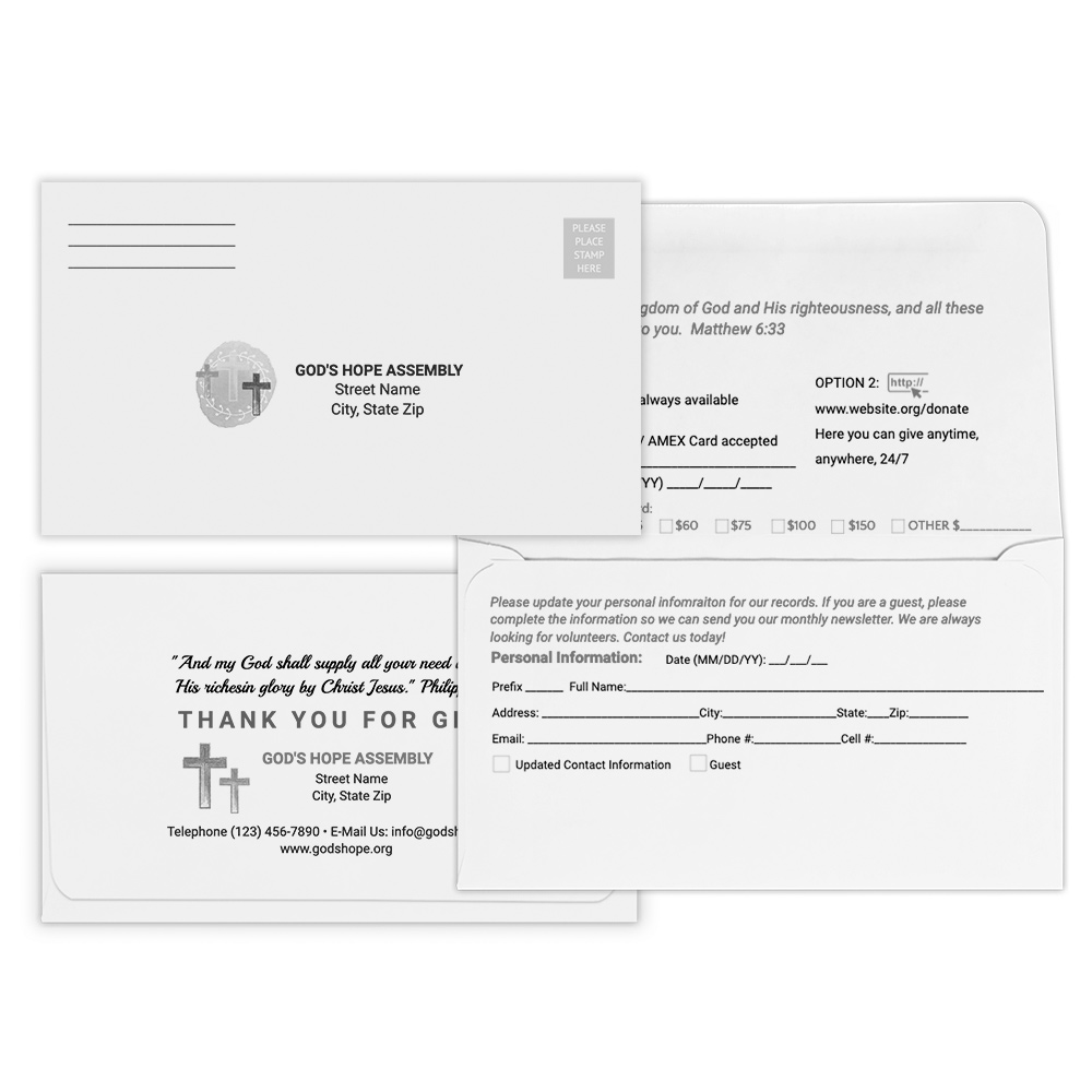 #6 3/4 Remittance Envelopes - Church Offering