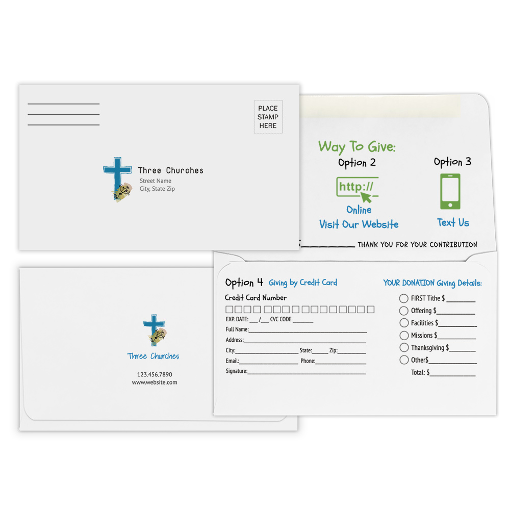 #6 3/4 Remittance Envelopes: Church Tithing