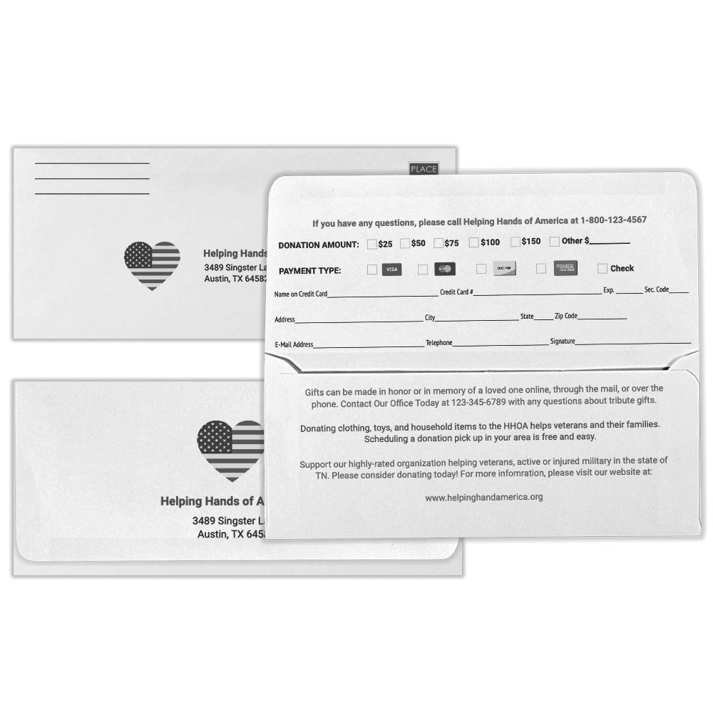 #9 Remittance Envelopes - Non-Profit Organization - Black Ink