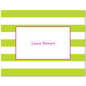 Womens Fold Over Stationery Notecards A2 - Horizontal Stripes