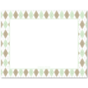 Womens Flat Stationery Note Cards A2 - Argyle Border
