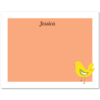 Womens A2 Flat Stationery Note Card: Illustrated Bird