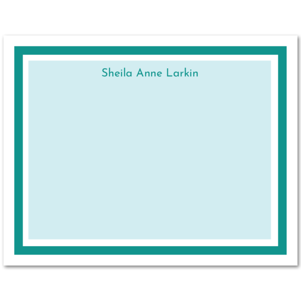 Womens Flat Stationery Note Cards A2 - Solid Background with Border