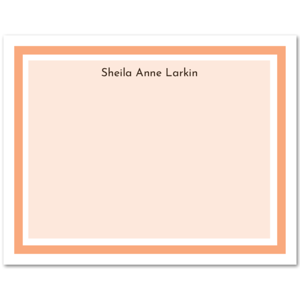 Womens Flat Stationery Note Cards A2 - Solid Background with Border