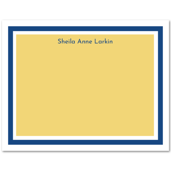 Womens Flat Stationery Note Cards A2 - Solid Background with Border