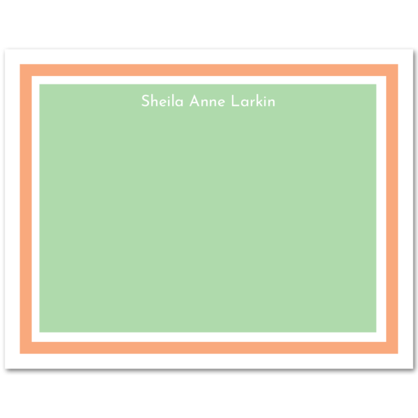 Womens Flat Stationery Note Cards A2 - Solid Background with Border
