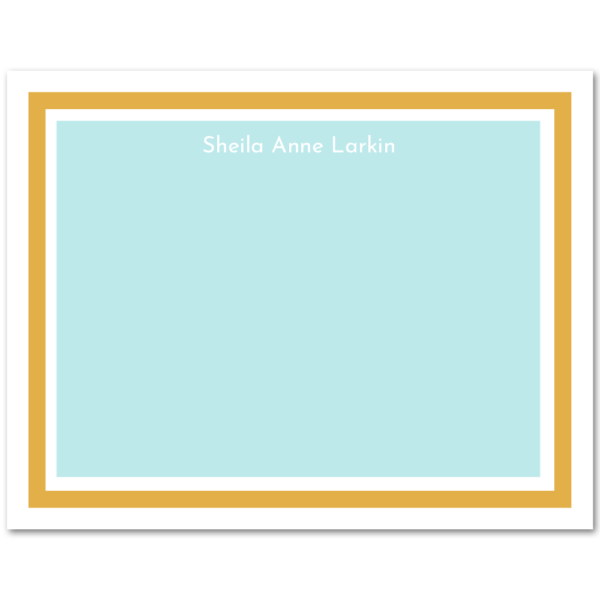 Womens Flat Stationery Note Cards A2 - Solid Background with Border