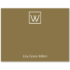 Women's Flat Note Cards (A2): Monogram & Name