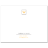 Women's Flat Stationery Note Cards (A2): Monogram with Contact Information