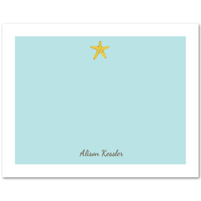 Womens Flat Note Cards (A2): Starfish