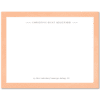 Womens Flat Notecard Stationery A2 - Watercolor Border
