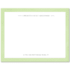 Womens Flat Notecard Stationery A2 - Watercolor Border