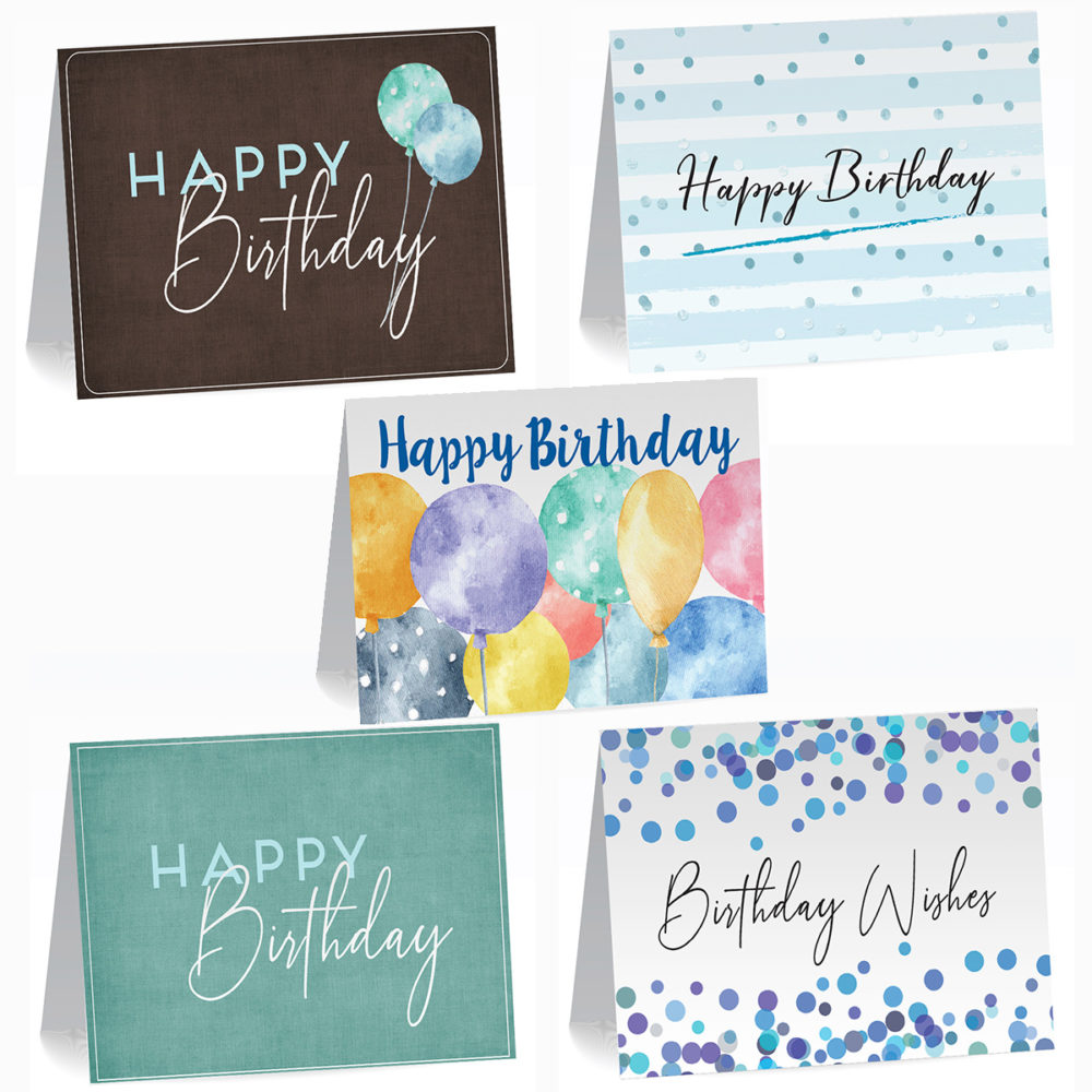 Happy Birthday Greeting Card Set
