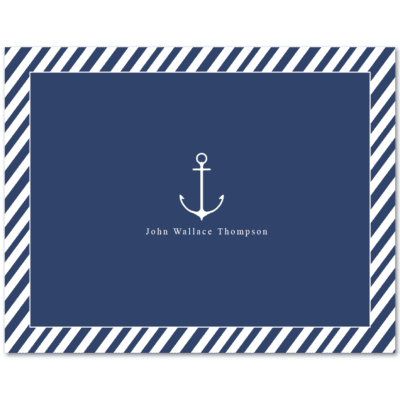 Mens Fold Over Stationery Notecards A2 - Anchor