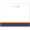 Mens A2 Flat Stationery Note Card: Golf Clubs