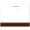 Mens A2 Flat Stationery Note Card: Golfer
