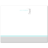 Mens A2 Flat Stationery Note Card: Golfer