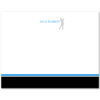 Mens A2 Flat Stationery Note Card: Golfer