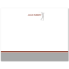 Mens A2 Flat Stationery Note Card: Golfer