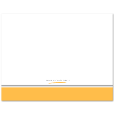 Mens A2 Flat Stationery Note Card: Stripes