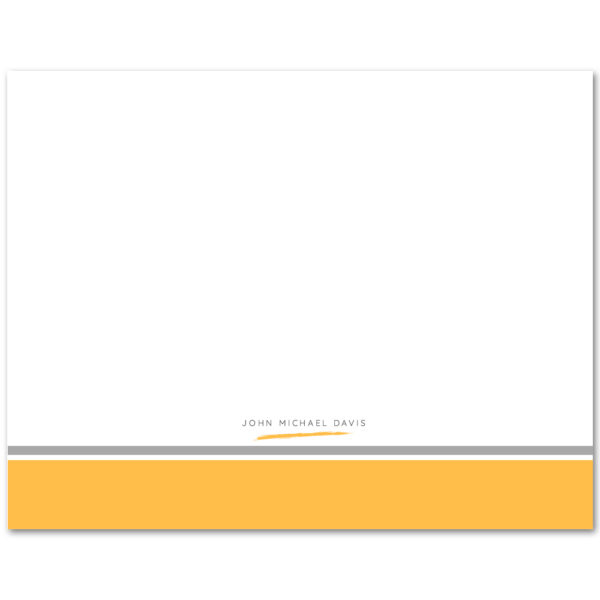 Mens A2 Flat Stationery Note Card: Stripes