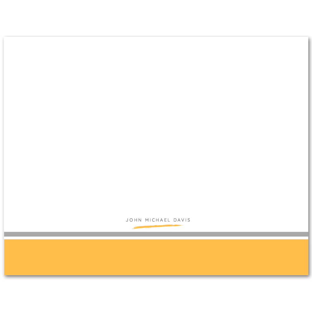 Mens A2 Flat Stationery Note Card: Stripes