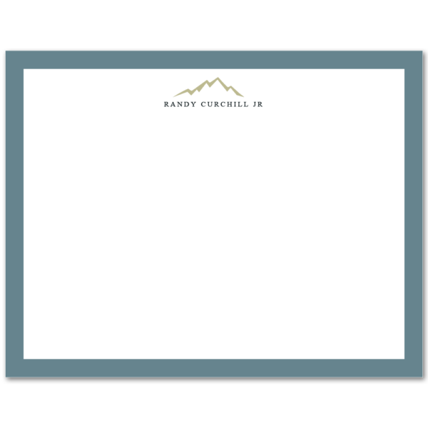Mens A2 Flat Stationery Note Card: Mountains