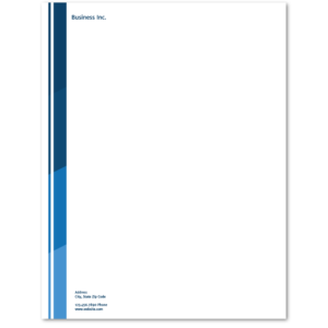Business Letterhead: Blue Diagonal Stripes