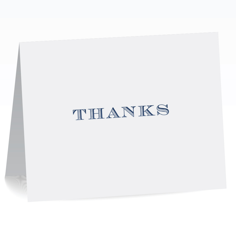 Fold Over Thank You Note Cards (A2): Capitalized Thanks