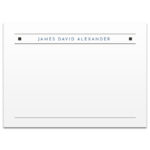 Flat Notecards (A6): Name w/ Lines & Squares