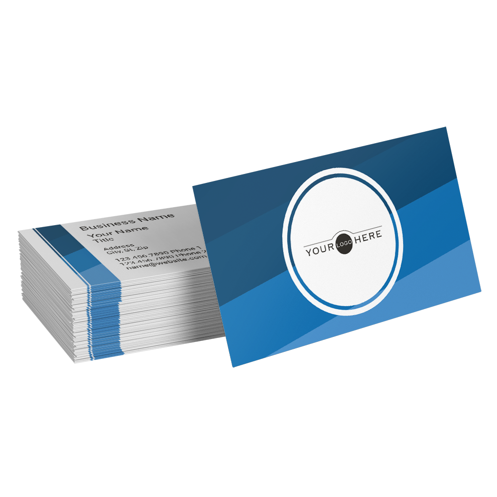 blue stripes business cards