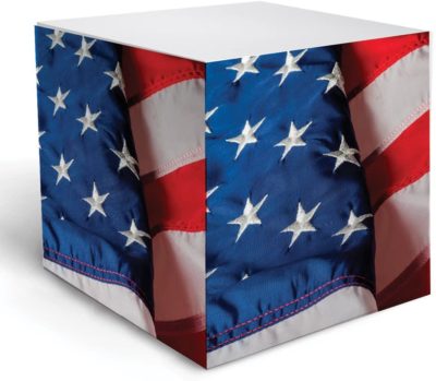 american flag note cube