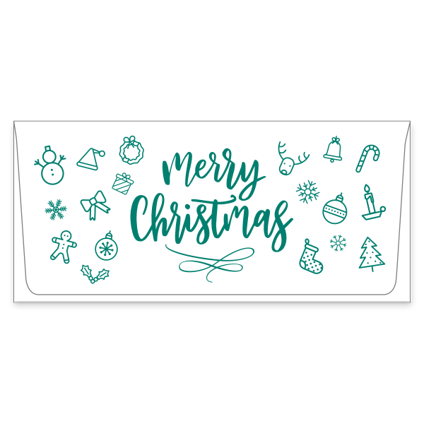 merry christmas currency envelopes