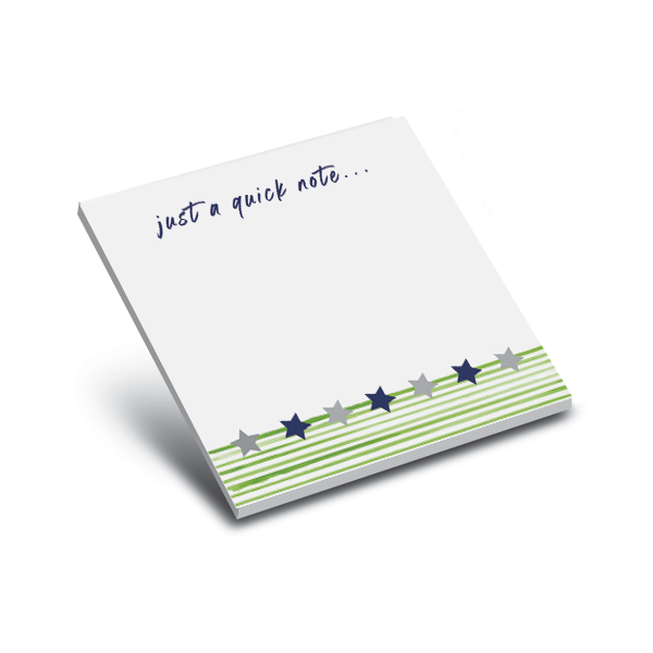 green star and stripes 3 x 3 sticky notepads