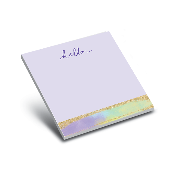 glitter violet 3 x 3 sticky notepad