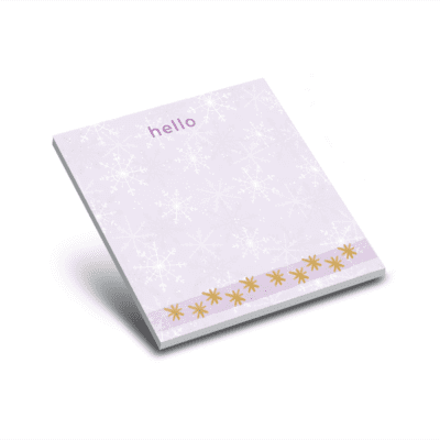MWP x Pad Holiday Winter Gold and Purple Snowflakes
