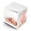 photo paper sticky note cube baby feet