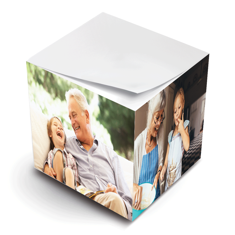 photo paper sticky note cube grandparents