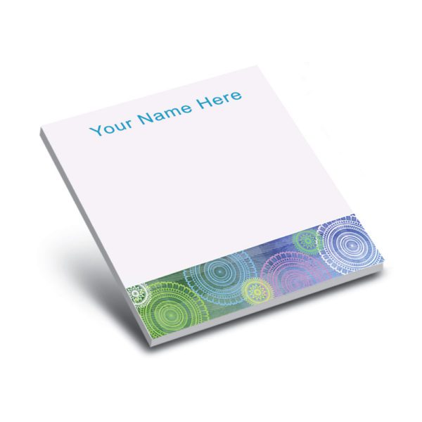 gears turning personalized sticky notepads