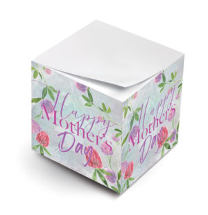 happy mothers day flowers sticky note cubes