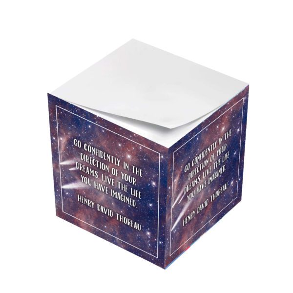 Henry David Thoreau Go In The Direction of Your Dreams Sticky Note Cubes