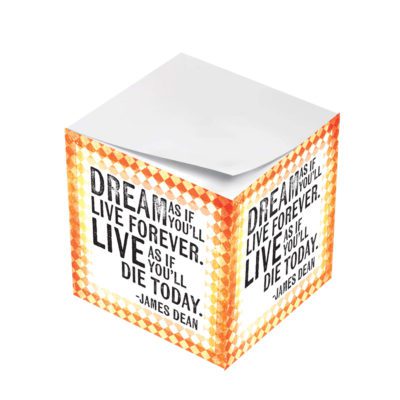 James Dean Dream As If You'll Live Forever Sticky Note Cubes