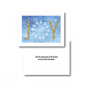 Joy Glitter Corprorate Holiday Cards
