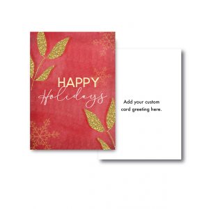Happy Holidays Red & Gold Corporate Holiday Cards