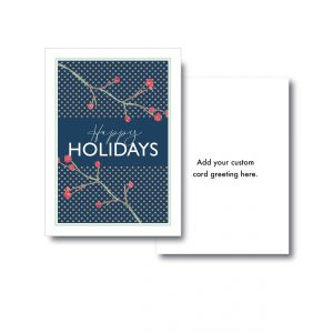 Happy Holiday Vine Berries Corporate Holiday Cards