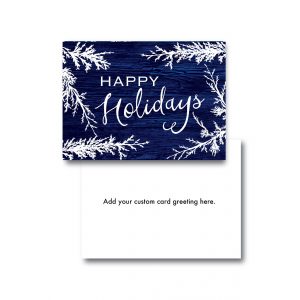 Happy Holidays White Branches Corporate Holiday Cards