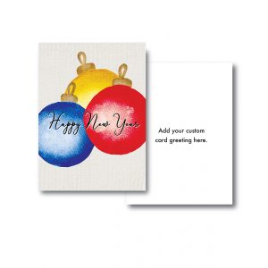 Happy New Year Ornaments Corporate Holiday Cards