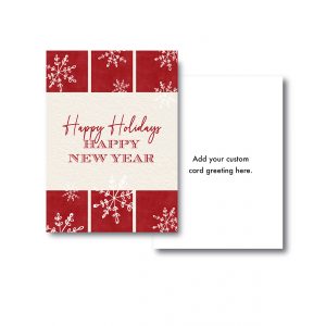 Red Happy Holidays & Happy New Year Corporate Holiday Cards
